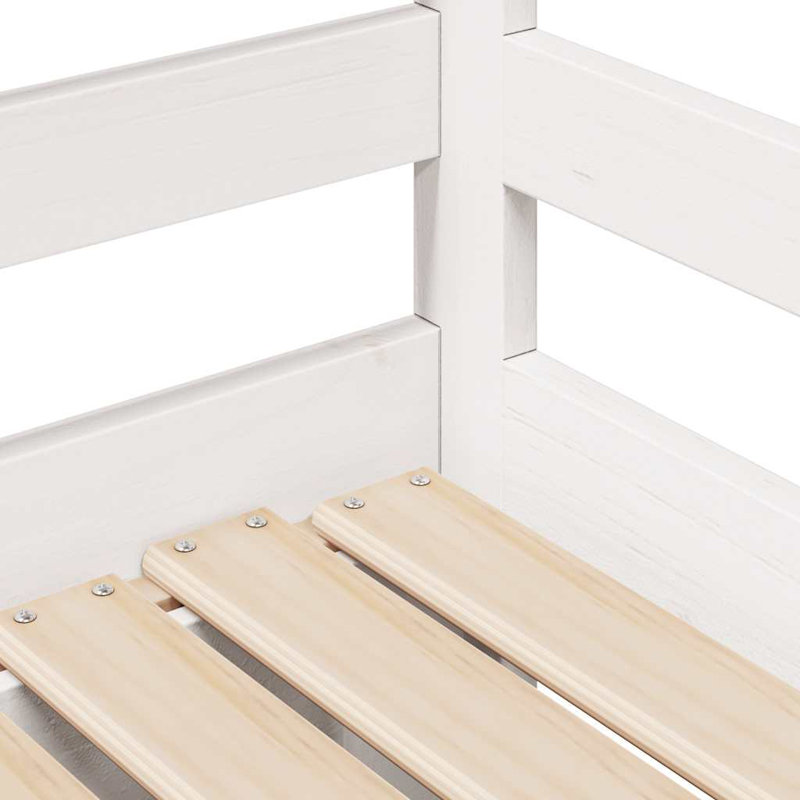 Blasingim Solid Wood Daybed with Trundle, 56.5 x 203.5cm, White