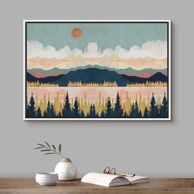 «Abstract Mountain Nature Scenery - Floater Frame», reproduction d'art sur toile
