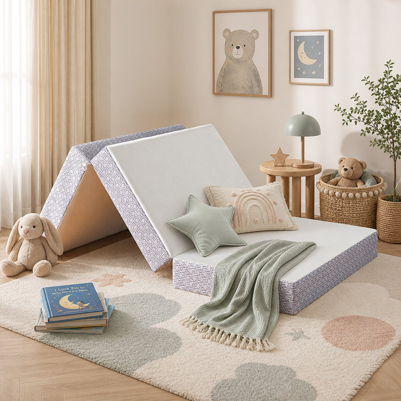  Matelas pliant en mousse viscoélastique CoolSoft, Lit simple, 6"