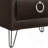 Dark Merlot 2-Drawer Nightstand With Hairpin Legs