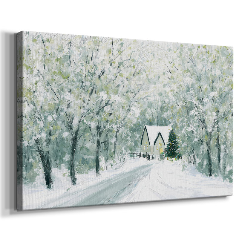 Chapel of Snow White Blessing - Toile tendue avec châssis de qualité supérieure, H 12 po x l 18 po