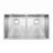Whitehaus 37" brushed stainless steel commercial double bowl undermount sink