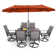 Alyah Rectangular 6 - Person 60'' Long Dining Set with Umbrella