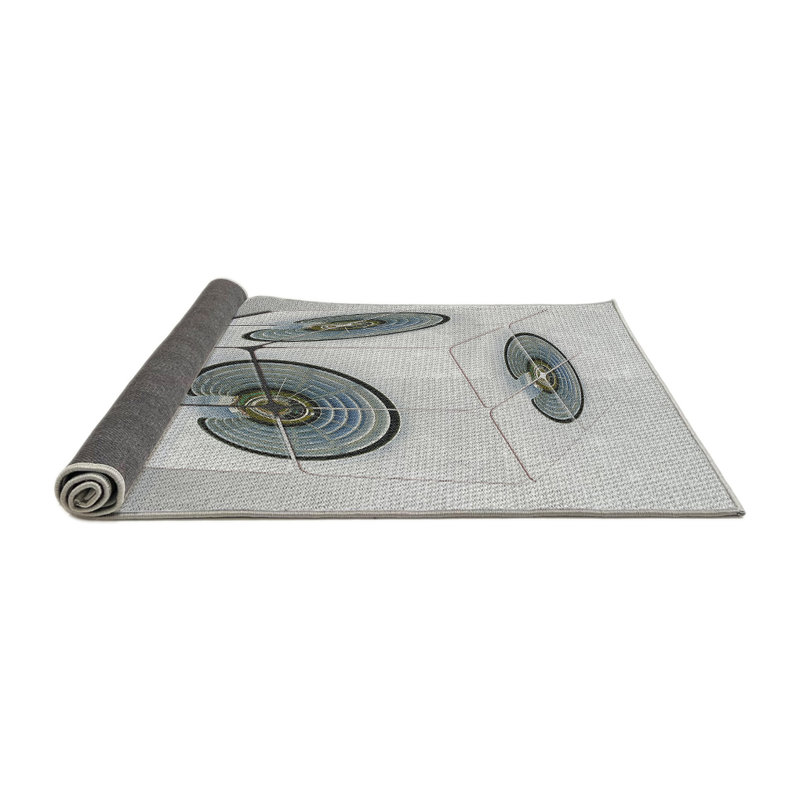 Tapis zone grise à motifs, Rectangle 4 pi x 6 pi