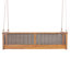 Lit balançoire double en bois massif d'extérieur classique, cadre de balançoire en rotin de jardin avec longues cordes pour la piscine, la cour arrière-129473108