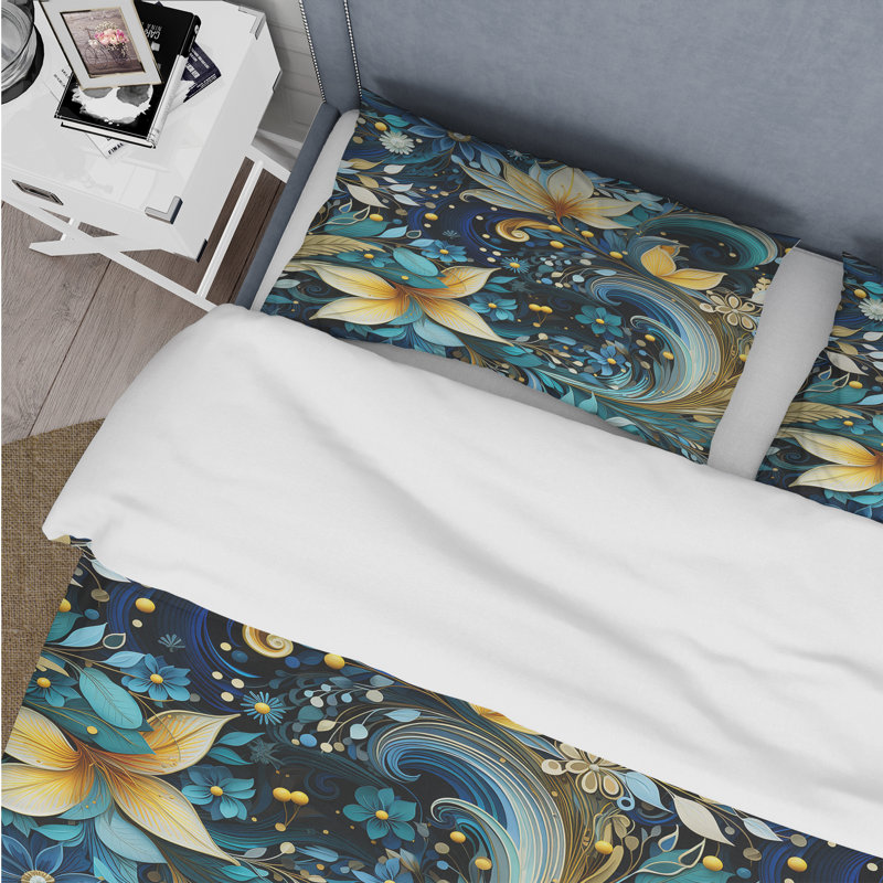 Ensemble de housse de couette Zen Tranquility Paisley, Housse de couette pour grand lit et 2 taies décor