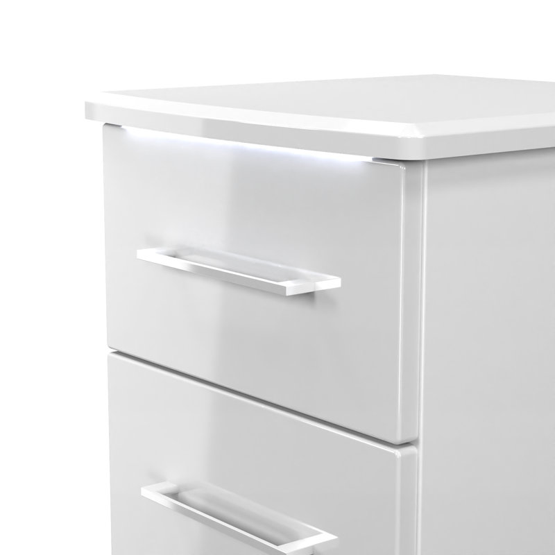 Paris 40 cm W Bedside Table, White