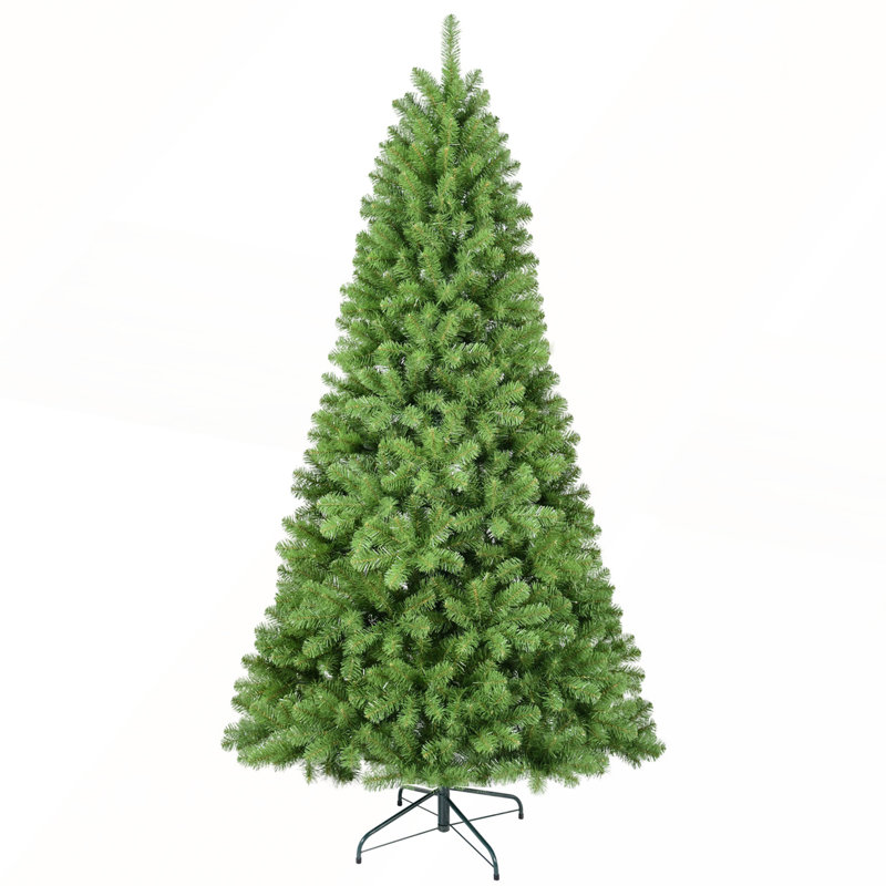 Arbre de Noël luxueux de 7 pi avec 1064 pointes, branches à charnières et fil mémoire pour une installation et un bourrage faciles, parfait pour la décoration intérieure des Fêtes