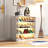 Shoe Box with RGB LED Light, Wooden Stackable Shoe Storage Box with Glass Door, Shoe Storage Bin Shoe Display Case for Sneakers (4 Tier-1)-49412666