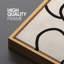 Lignes noires abstraites sur art moderne beige-111695715-100937293