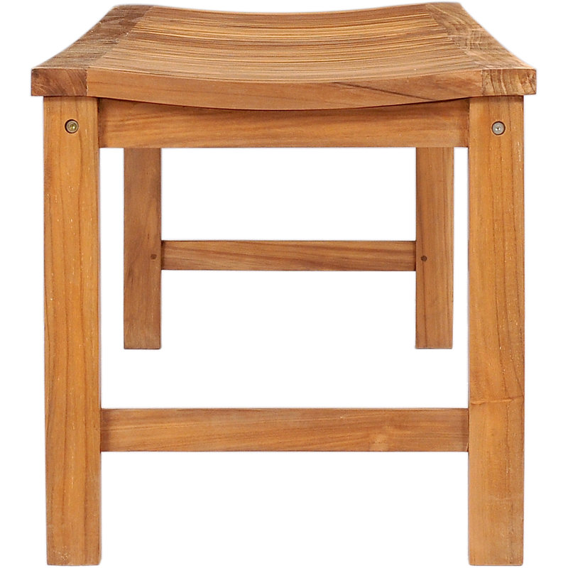 Santa Monica Outdoor Teak Dining Bench, 18" H x 73" W x 20" D