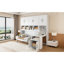 Lit escamotable mural avec placard, tiroirs et bureau Murphy