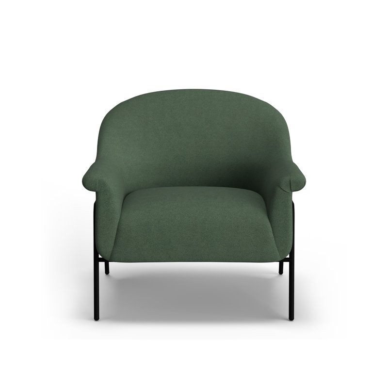 Chaise d'appoint avec pieds en métal noir, Pin