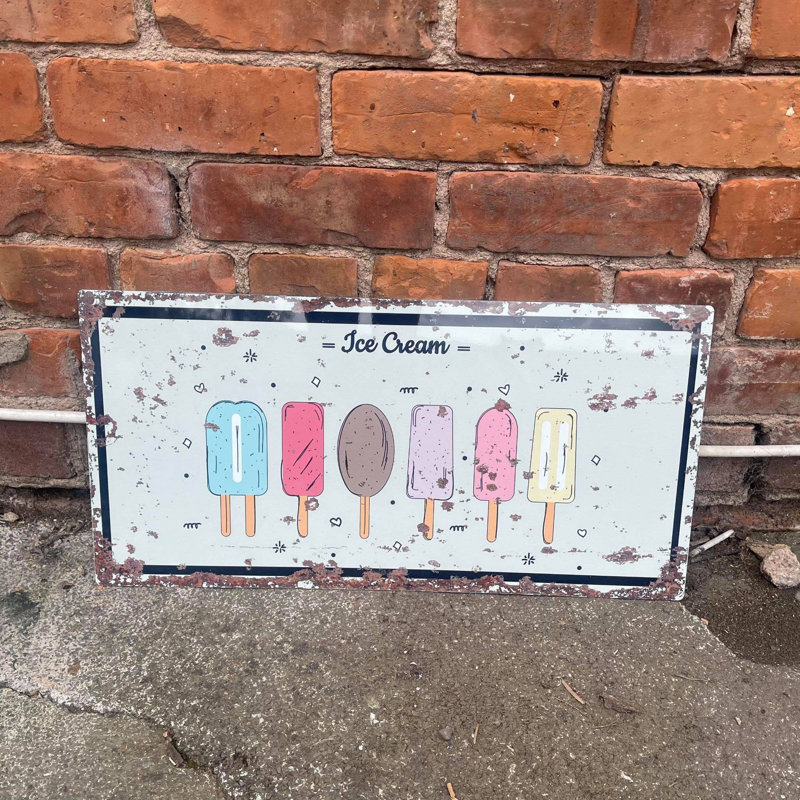 Food & Beverage Wall Decor on Metal, 15cm H x 30cm W