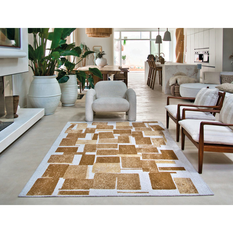 Geometric Recycled P.E.T Area Rug, Rectangle 80 x 150cm