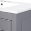 Meuble-lavabo de salle de bain avec lavabo avec tiroirs et tablette réglable-2064564085