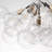 4-light Clear Bubble Globe Modern Glass Ball Cluster Pendant Lighting