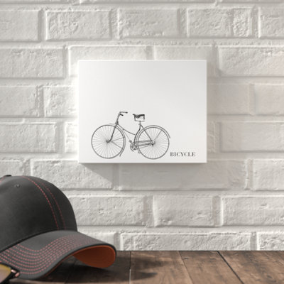 « bicycle sketch », impression sur toile tendue
