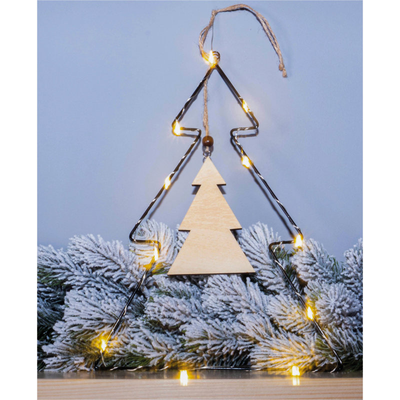 Sallisaw Metal Christmas Silhouette with LED String Lights