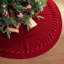 Jupe d'arbre de Noël torsadée en tricot torsadé, collier d'arbre rétro rouge vin 48 pouces - décor de Noël rustique pour arbre artificiel 7,5 pi 7 pi 6,5 pi, maison de vacances