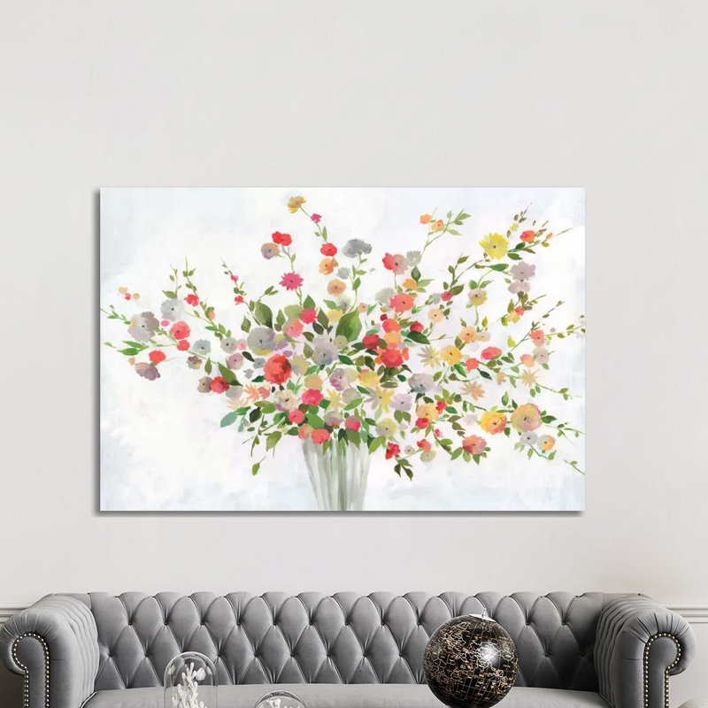 New Spring Bouquet by Allison Pearce - Painting on Canvas, Wrapped Canvas, 101.6 cm H x 66.04 cm W x 3.175 cm D