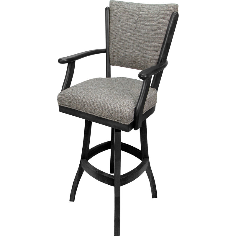 Tabouret de comptoir pivotant en bois Havertown, Gris , Bar Stool (30" Seat Height)