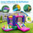  Inflatable Bounce House Kids 6-in-1 Jumping Castle With Slide Ball Pit With 480w Blower