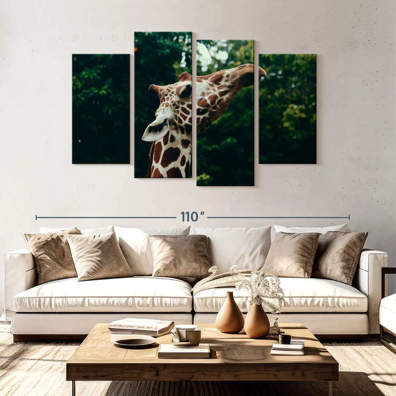 Brampt Giraffe Head Close-Up, 54'' H x 84'' W