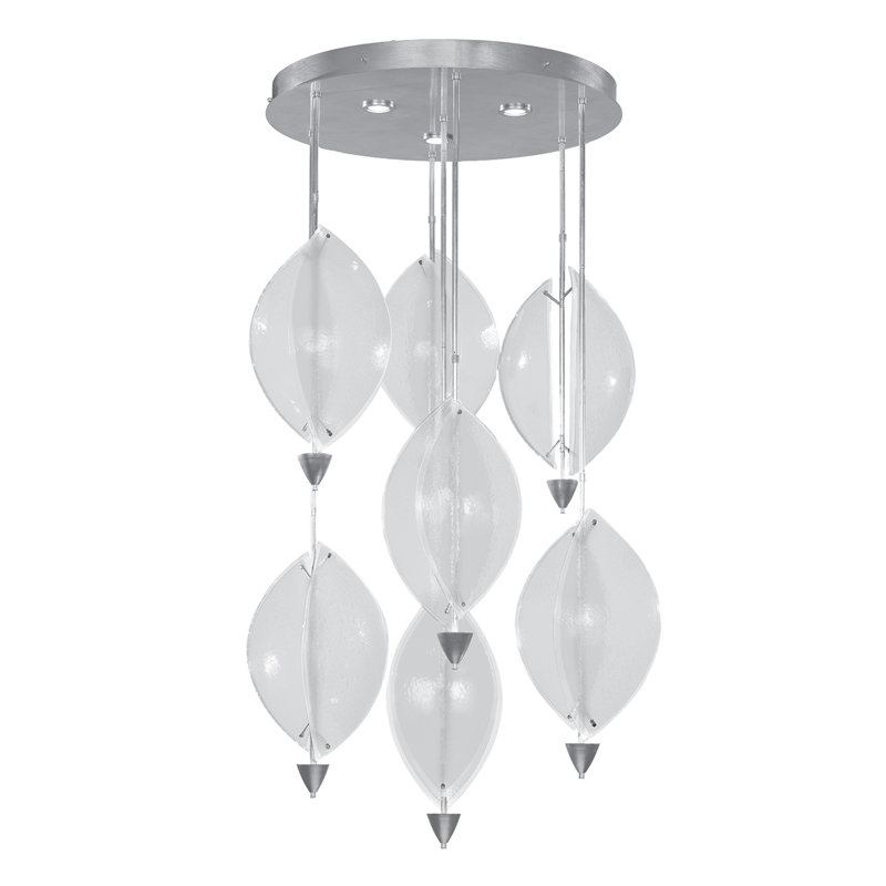 Embark 10 - Light LED Pendant, Clear, Standard Silver Leaf