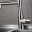 Robinet de cuisine avec douchette extractible en acier inoxydable nickel brossé