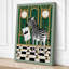Deco Zebra With News Art Deco - Wrapped Canvas-2077006633-2077006639
