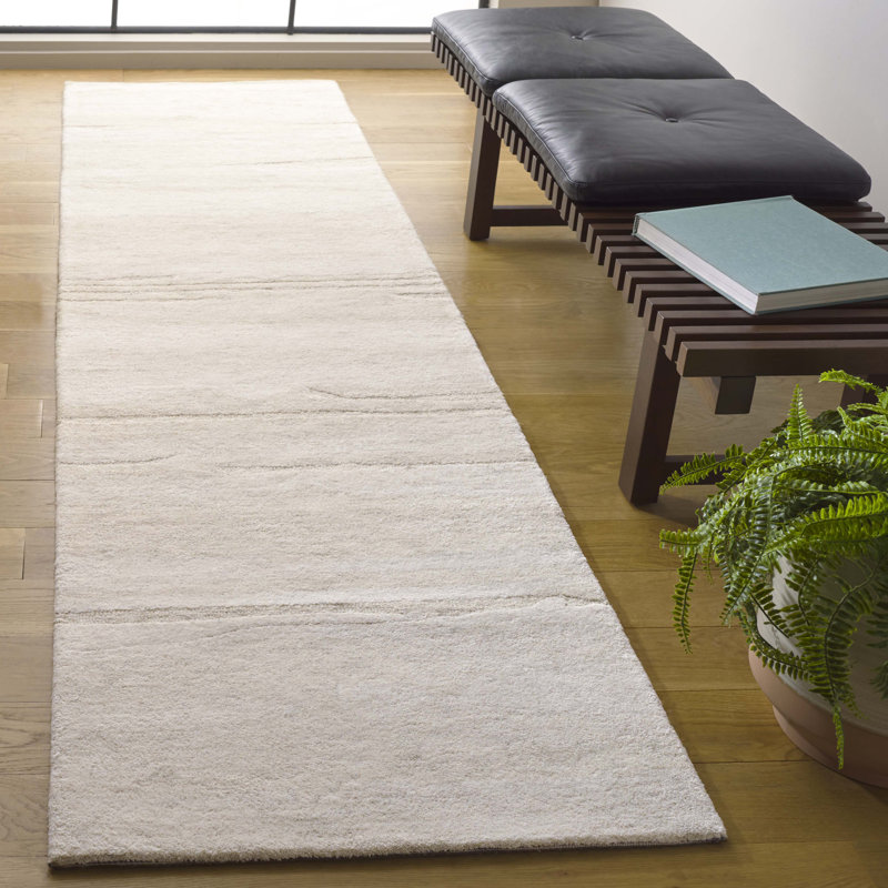 Willersley Ebony Hand Tufted Wool Pile Rug, Runner 2'3" x 9'