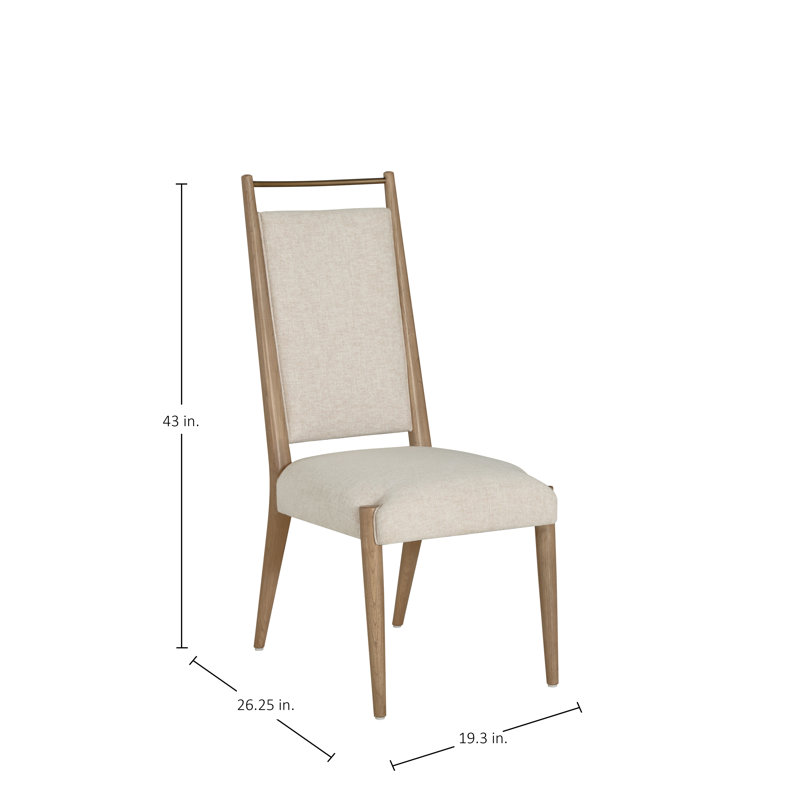 Highland Oak High Back Dining Side Chair, Dawn