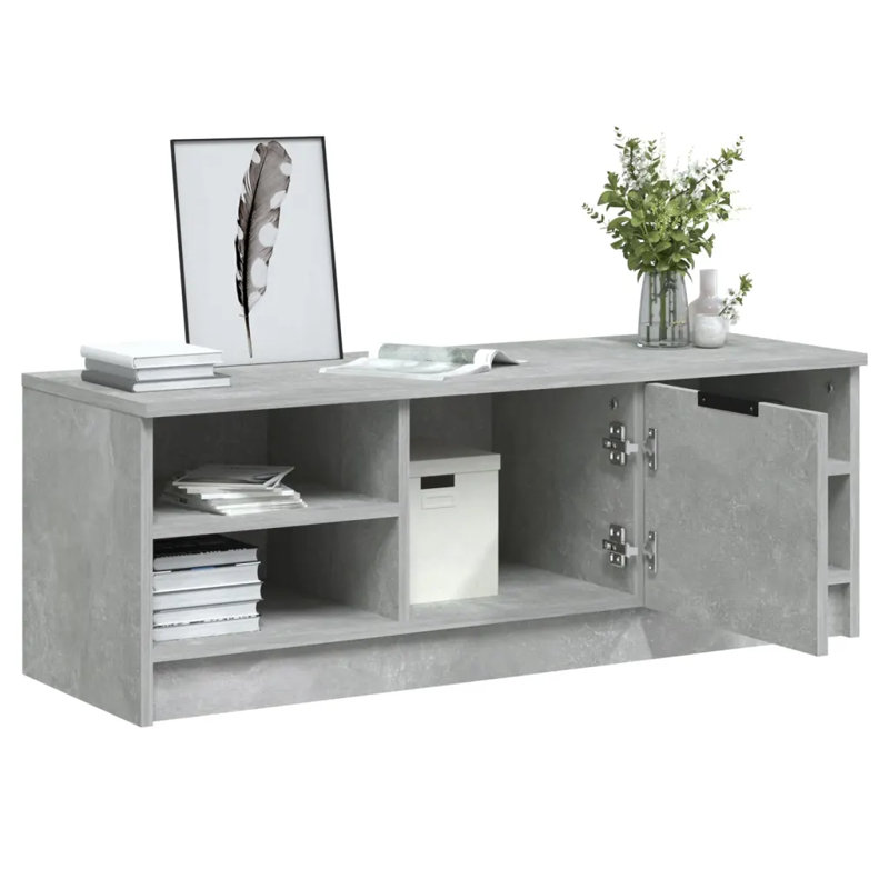 Joshitha TV Cabinet Engineered Wood, Concrete Grey