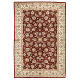 Handmade Silk and Wool Area Rug