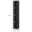 Boîte de rangement pliante empilable à 4 niveaux, tiroirs de rangement empilables sur roulettes, armoire de plancher de salle de bain avec portes-674387025
