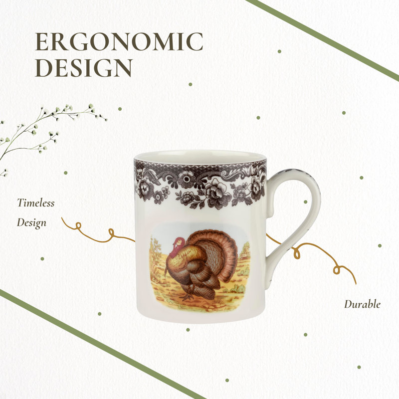 Spode Woodland Turkey Mug 16 Oz Turkey