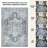 GLN Rugs Vintage Collection - Machine Washable Area Rug, Vintage Washable Rug, Non Slip Area Rug, Low Pile Living Room Rug, Bedroom Rug, Bathroom Rug - Easy Clean (Brown and Gray Area Rug)-998870518