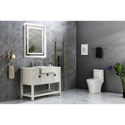Miroir de 40 po x 36 po à DEL à intensité variable pour salle de bain: brouillard, 3 couleurs, mémoire de forme confortable pour salle de bain Grand brouillard 40 po x 36 po: à intensité variable, couleurs, style douillet