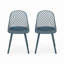 Chaises de salle à manger d'extérieur, mélange de plastique résistant aux intempéries, motif en losange (ensemble de 2)-713299996