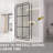  Nyssa 34 In. W X 72 In. H Framed Fixed Shower Screen Door In Matte Black With 5/16 In. (8Mm) Patterned Glass