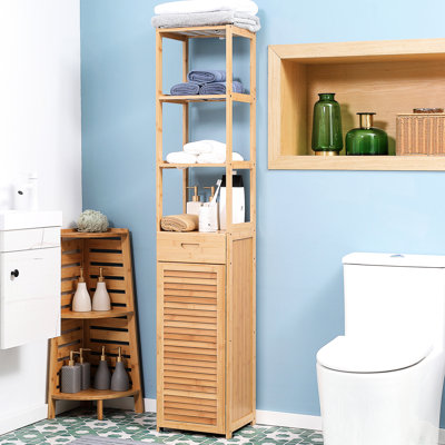 Armoire à linge autoportante en bois massif Zorabelle