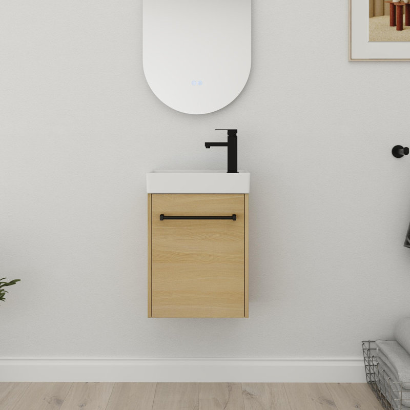 16" Single Bathroom Vanity With Ceramic Top