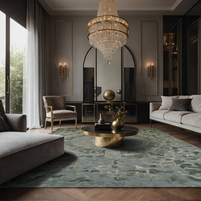 Tapis brun soyeux et moelleux