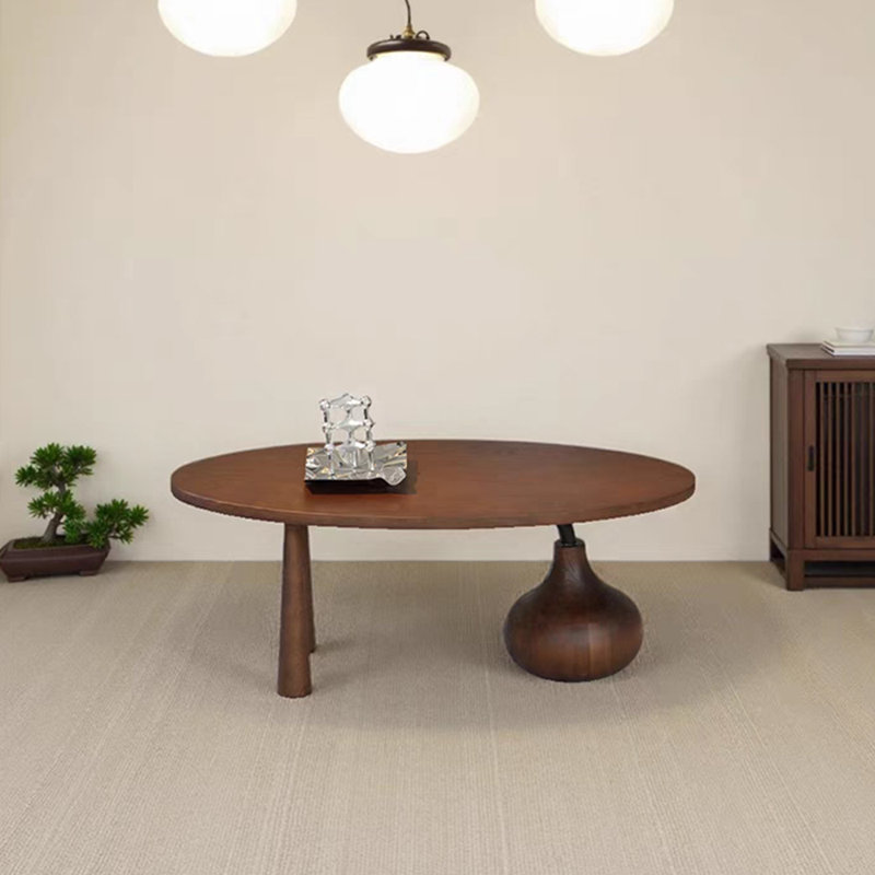 Light luxury solid wood chestnut coffee table
