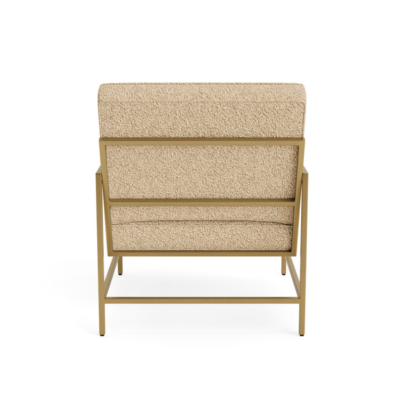Major Arm Chair, Sienna, Berber - Dune, Brushed Brass