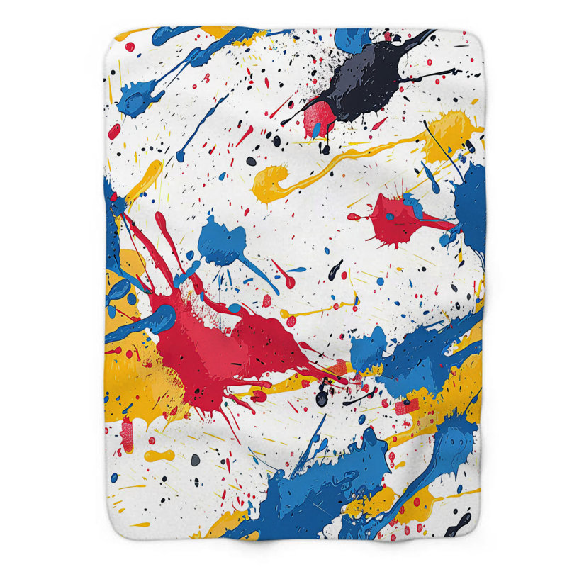 Peinture vibrante - couverture 1 pièce, Grand lit