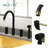 Pull Down Double Handle Kitchen Faucet-89360313