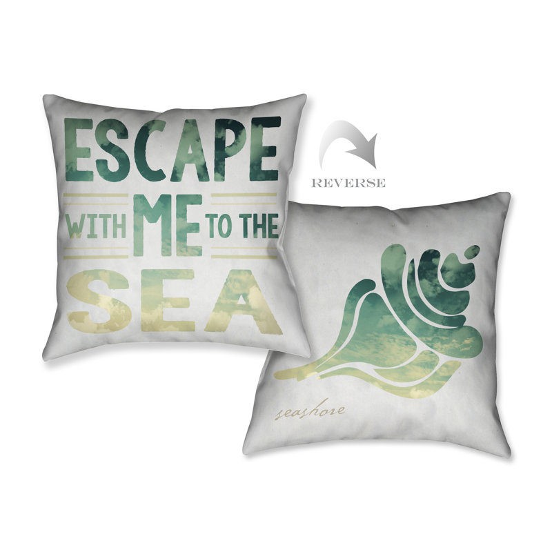 Sea Escape Reversible Throw Pillow