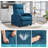 Modern Fabric Recliner Chair With Pocket Spring Support - Adjustable Push Back Reclining Sofa For Living Room, Bedroom Or Home Theater - Soft Upholstered Single Recliner With Comfortable Footrest-1282870095-1282870096